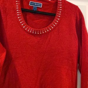 Karen Scott, scoop neck sweater, size large